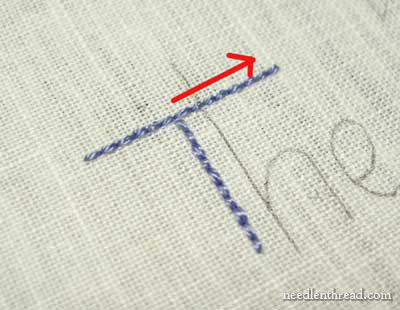 Hand Embroidery Lettering and Text on needlenthread.com