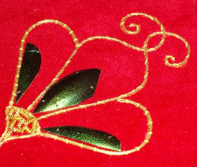 Goldwork Embroidery and Beetle Wings