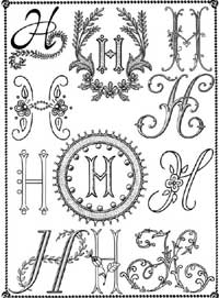 Book of Monograms and Initials for embroidery and all kinds of crafts - sample