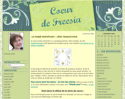 Long and Short Stitch Lessons in French on Coeur de Freezia
