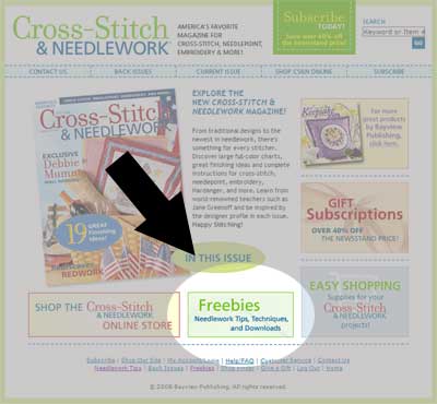 Cross Stitch and Needlework Magazine - Freebies