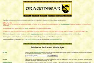 DragonBear website with historical embroidery patterns