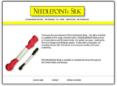 Needlepoint, Inc. Silks