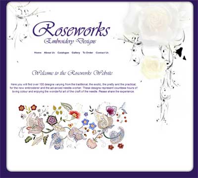 Designs For Embroidery. Roseworks Designs Embroidery