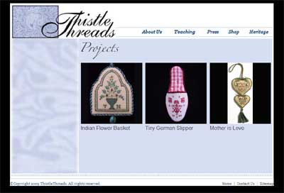 Thistle Threads Embroidery Website - Free Designs and Stitch Instructions