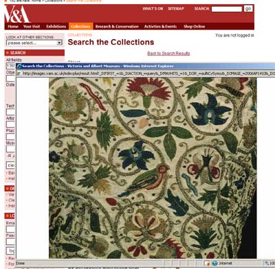 From the Victoria & Albert Museum - screen shot of 1359-1900 embroidered jacket