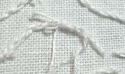 Removing a Slip Knot from the Back of Embroidery