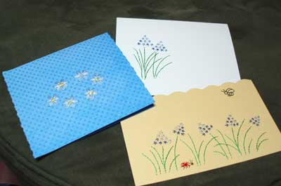 Stitched Greeting Cards: Embroidery on Paper