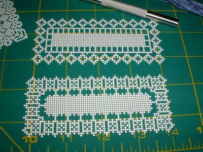 Hand Embroidery on Perforated Cardstock