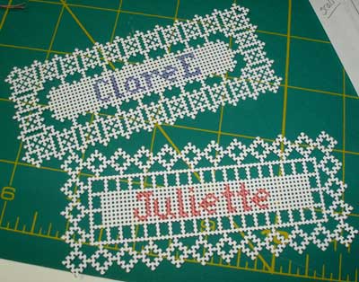 Hand Embroidery on Perforated Cardstock