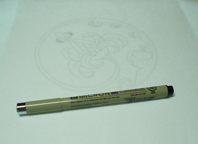 Sakura Pigma Micron Pen to trace designs