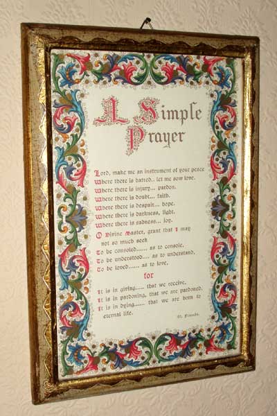 St. Francis Prayer Plaque