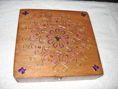 Embroidery on Wooden Boxes
