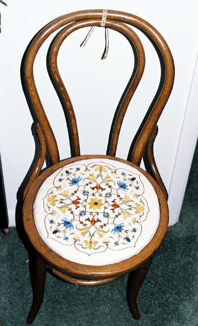Hand Embroidery on Antique Chair