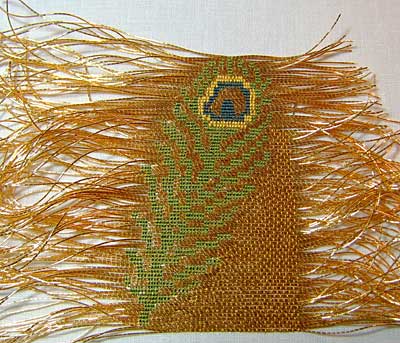 Goldwork Peacock Feather