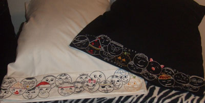 Reader's Embroidery: Embroidered Pillowcases