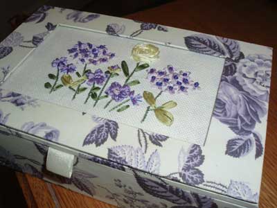 Ribbon Embroidery Kit - a keepsake box by Bucilla