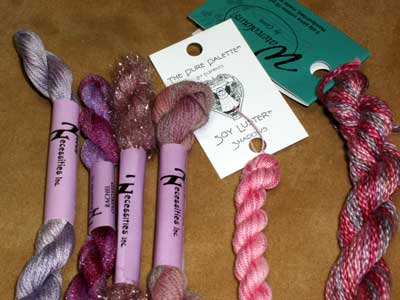 February Embroidery Stash Give-away: a dozen different embroidery threads