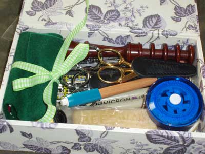 Contents of a Needleworker's Toolbox