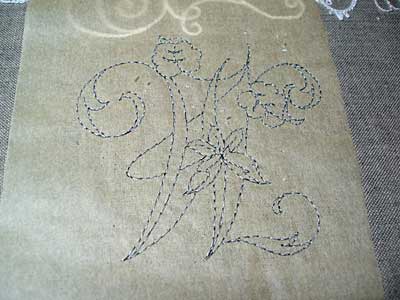 Whitework Embroidery Sampler: Placing a Monogram and Transferring the Design