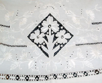 Gorgeous example of whitework and cutwork