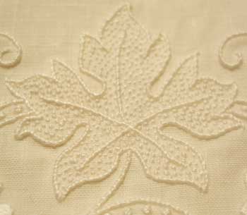 Simple hand embroidery stitches can be used on monograms or other whitework for elegant results
