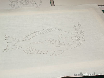 Blackwork Embroidery Project: Fish