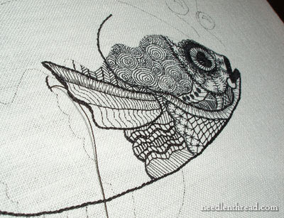 Blackwork Embroidery: Fish