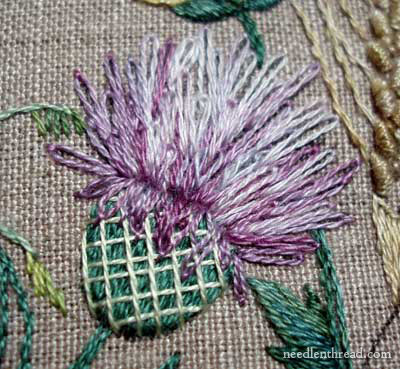 Embroidered Thistle on Breath of Spring project
