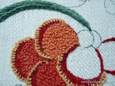 Crewel Embroidery: Flowers in French knots