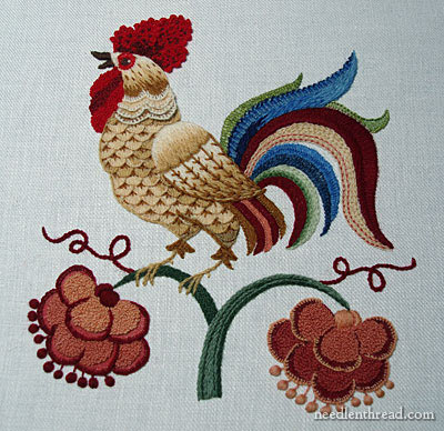 Crewel Embroidery: The Crewel Rooster