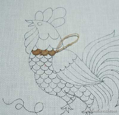 Crewel Embroidery with D'Aubusson wool thread