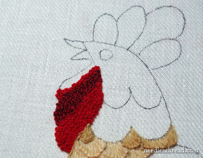 French Knots in Crewel Work
