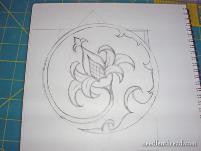 Sketch up for Hand Embroidery Pattern