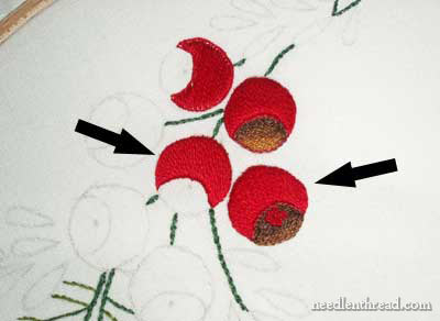 Satin Stitch on Hand Embroidered Towels