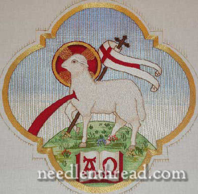 Church embroidery: Agnus Dei