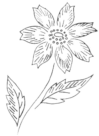 Embroidery Patterns-Country Cool, Hand Embroidery Pattern: Flower Design