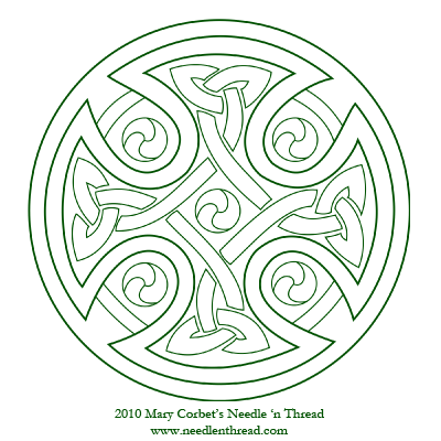 Free Hand Embroidery Pattern - Celtic Cross