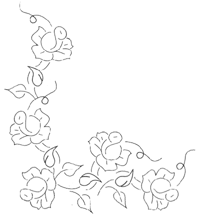 Simple Rose Embroidery Design