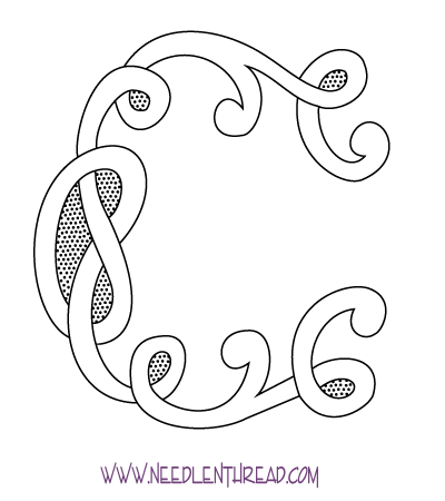 Monogram for Hand Embroidery Celtic C
