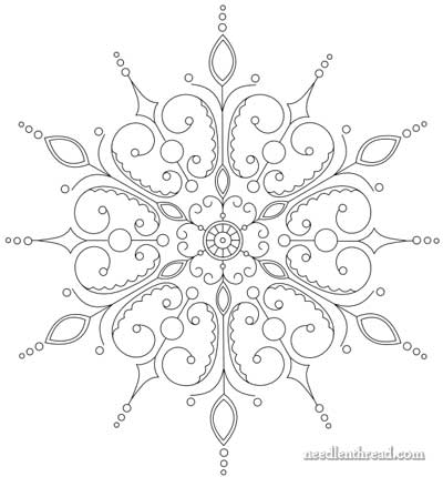 Hand Embroidery Pattern: Snowflake