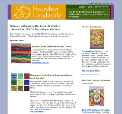 Hedgehog Handworks Needlework Supplies