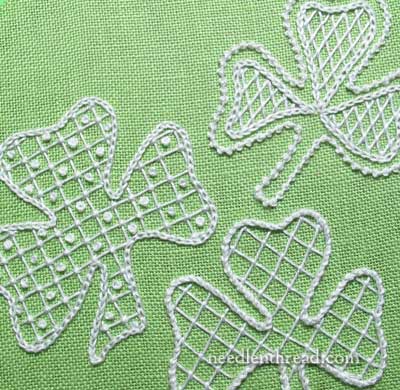 Whitework on Colored Linen