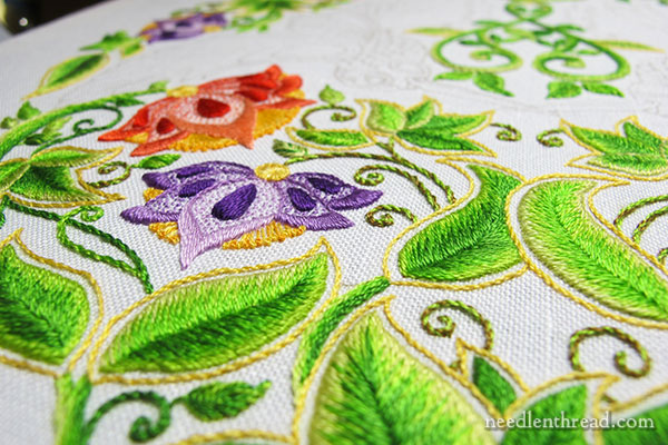 Secret Garden Embroidery UpsideDown Halfway Point NeedlenThreadcom