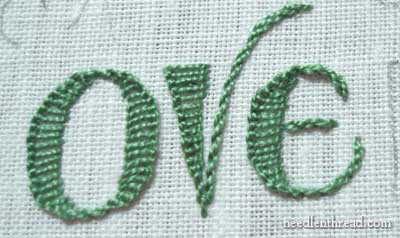 Hand Embroidery: Lettering and Text in Buttonhole Stitch and Stem Stitch