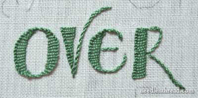 Buttonhole Stitch Lettering