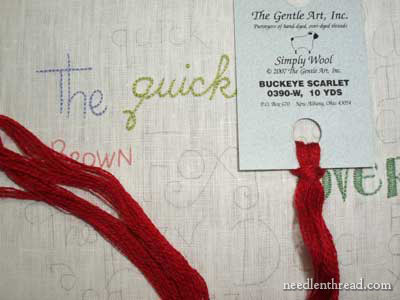 Hand Embroidery: Lettering and Text in Satin Stitch and Chain Stitch