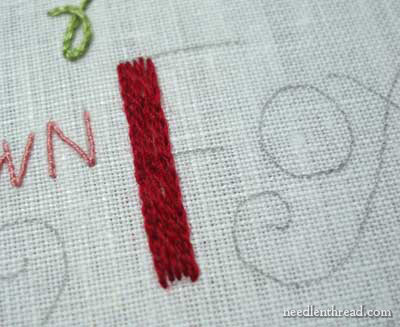 Hand Embroidery: Lettering and Text in Satin Stitch and Chain Stitch