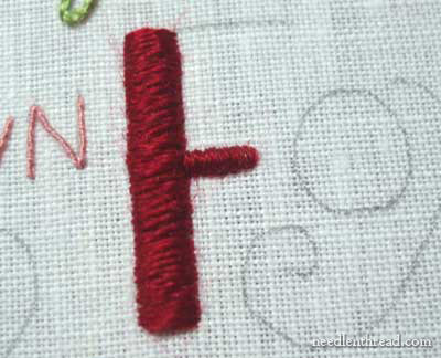 Hand Embroidery: Lettering and Text in Satin Stitch and Chain Stitch