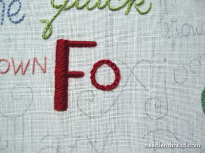 Hand Embroidery: Lettering and Text in Satin Stitch and Chain Stitch